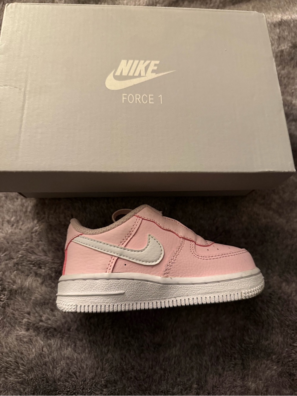 Nike Force 1 Toggle (TD) – Toddler Size 6C – Pink Foam/White